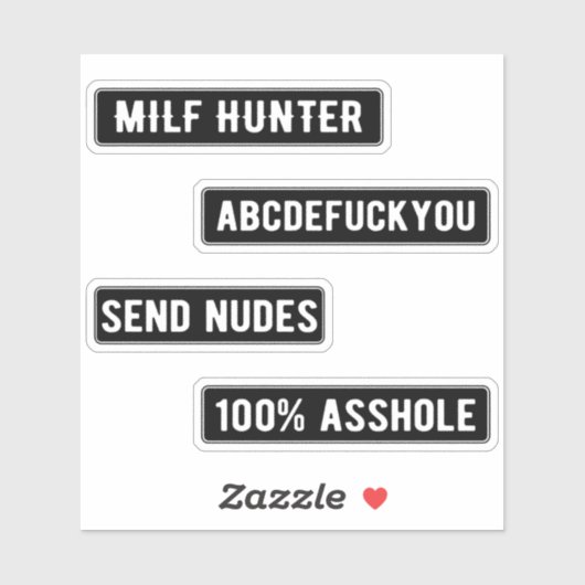 Milf Hunter Sticker Pack (zwart) (Vel)