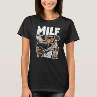 MILF Man I Love Felines Cats Womens Mannen Premium T-shirt