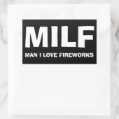 MILF - MAN I LOVE FIREWORKS RECHTHOEKIGE STICKER (Tas)