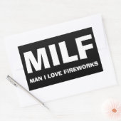 MILF - MAN I LOVE FIREWORKS RECHTHOEKIGE STICKER (Envelop)