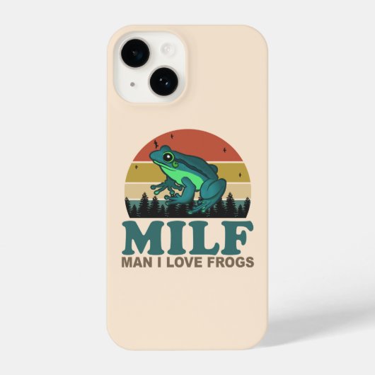 MILF Man I Love Frogs Funny Amphibian Frog Lovers iPhone Hoesje (Achterkant)