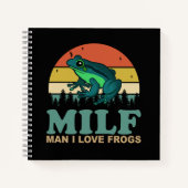 MILF Man I Love Frogs Funny Amphibian Frog Lovers Notitieboek (Voorkant)