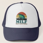 MILF Man I Love Frogs Funny Amphibian Frog Lovers Trucker Pet (Voorkant)
