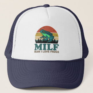 MILF Man I Love Frogs Funny Amphibian Frog Lovers Trucker Pet