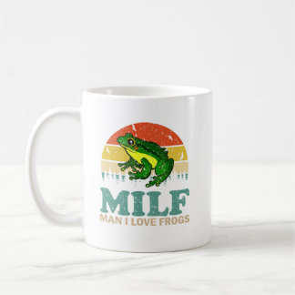 Milf Man I Love Frogs Funny Woman Autumn Seasons L Koffiemok