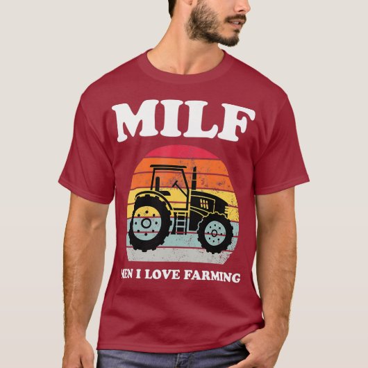 MILF Man Ik hou van Farming Funny Boerderij Eigena T-shirt (Voorkant)