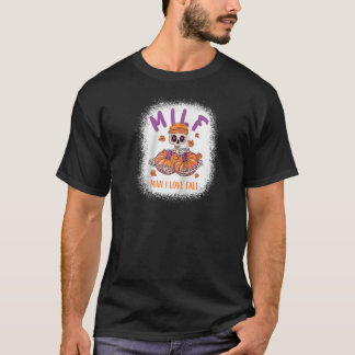 MILF Man Ik hou van Herfst Funny Skeleton Pumpkin  T-shirt