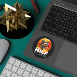 Milf, Man Ik hou van Herfst, Herfst Cat Seizoensge Ronde Sticker