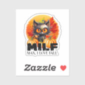 Milf, Man Ik hou van Herfst, Herfst Kitten Hallowe Sticker (Vel)