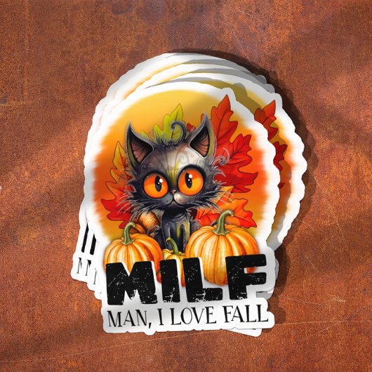 Milf, Man Ik hou van Herfst, Herfst Kitten Hallowe Sticker