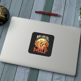 Milf, Man Ik hou van Herfst, Herfst Schattige blad Vierkante Sticker