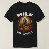 MILF Man Ik hou van Herfst Skelet Pompoen Hallowee T-shirt (Design voorkant)
