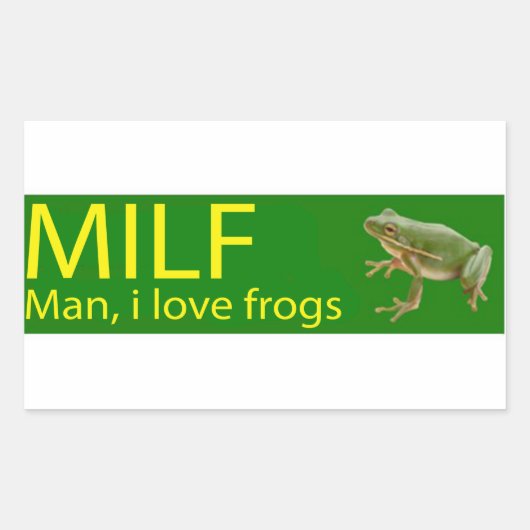 MILF Man, ik hou van kikkers Stickers Beste cadeau (Voorkant)