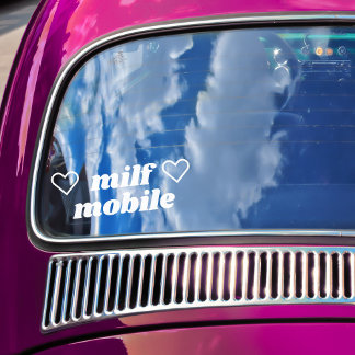 MILF Mobiel Wit Slogan Grappige Sexy Moeder Auto Raamsticker