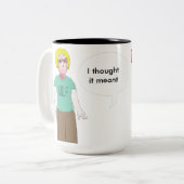 MILF - Moeder in de wet voor de toekomst Tweekleurige Koffiemok (Voorkant links)