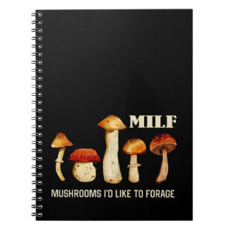 Milf paddenstoelen die ik graag zou willen foerage notitieboek