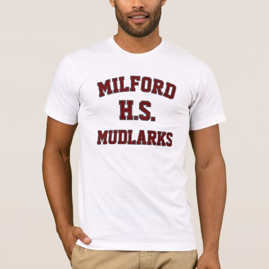Milford High School Mudlarks T-shirt (Voorkant)