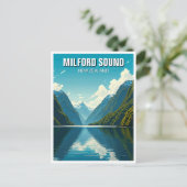 Milford Sound Nieuw Zeeland Briefkaart (Staand voorkant)