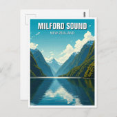 Milford Sound Nieuw Zeeland Briefkaart (Voorkant / Achterkant)
