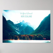 Milford Sound Nieuw-Zeeland Poster (Voorkant)