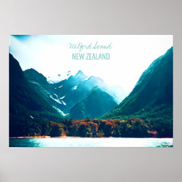 Milford Sound Nieuw-Zeeland Poster