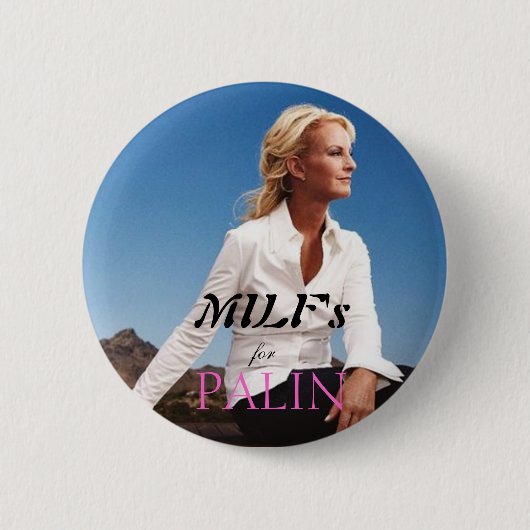 MILF's voor Palin Ronde Button 5,7 Cm (Voorkant)