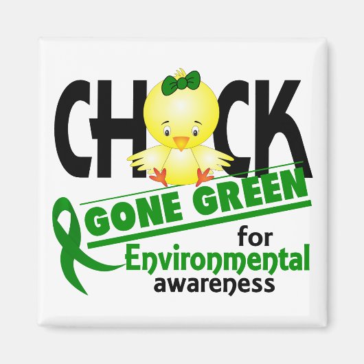 Milieu Chick Gone Green 2 Magneet (Voorkant)