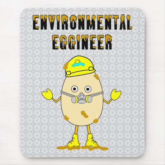 Milieu-ei-ingenieur ingenieur muismat (Voorkant)