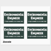 Milieu Engineer Zombie Fighter Rechthoekige Sticker (Vel)