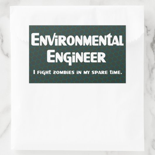 Milieu Engineer Zombie Fighter Rechthoekige Sticker (Tas)
