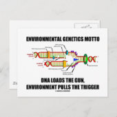 Milieu Genetisch biotica Motto DNA Loads Environme Briefkaart (Voorkant / Achterkant)