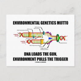 Milieu Genetisch biotica Motto DNA Loads Environme Briefkaart