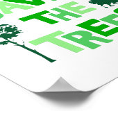 Milieu Groen Red de Bomen Illustratie Poster (Hoek)