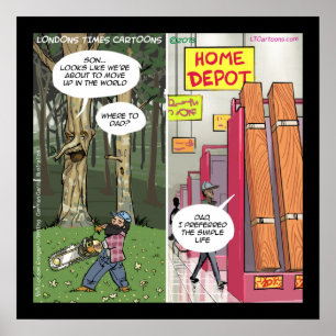 Milieu: Het opwaartse mobiele Poster Trees Funny