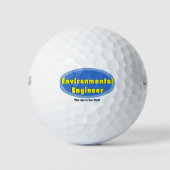 Milieu-ingenieur Blauw Ovaal Golfballen (Voorkant)