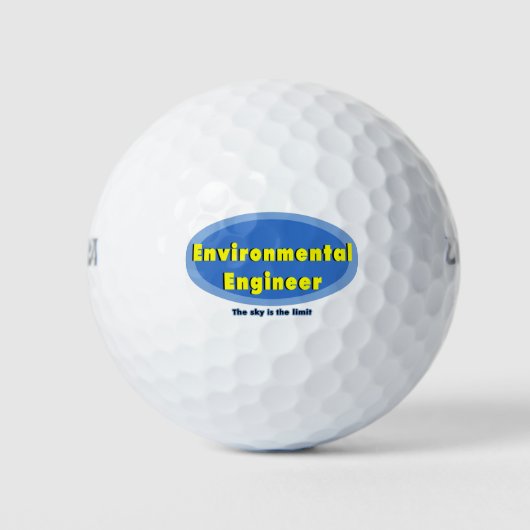 Milieu-ingenieur Blauw Ovaal Golfballen (Voorkant)