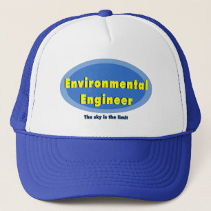 Milieu-ingenieur Blauw Ovaal Trucker Pet