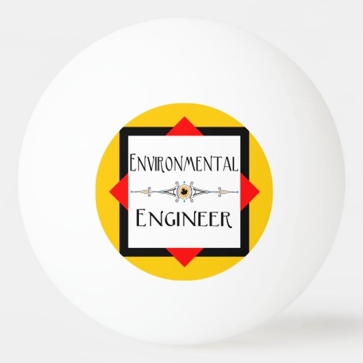 Milieu-ingenieur decoratieve lijn pingpongbal (Voorkant)