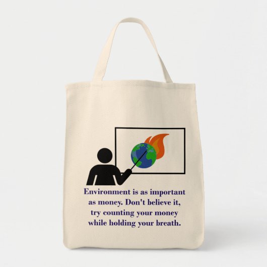Milieu is even belangrijk als de monetaire - klima tote bag (Voorkant)