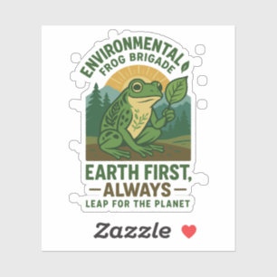 Milieu Kikker Brigade – Eerst de Aarde, Altijd Sticker