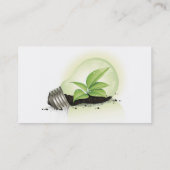 Milieu Lightbulb groens plant bodemoorzaken Visitekaartje (Achterkant)