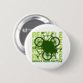 Milieu recyclen ronde button 5,7 cm (Voorkant /achterkant)