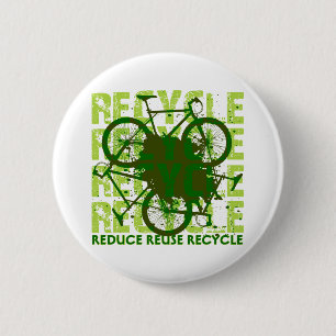 Milieu recyclen ronde button 5,7 cm