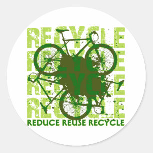 Milieu recyclen ronde sticker