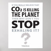 Milieu - Stop met uitademing: protestPoster Poster (Voorkant)