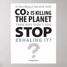 Milieu - Stop met uitademing: protestPoster