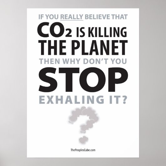 Milieu - Stop met uitademing: protestPoster Poster (Voorkant)