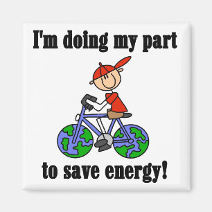 Milieu T-shirts en Cadeaus om Energie te Besparen Magneet