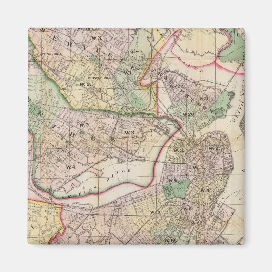 Milieu van Boston Magneet (Voorkant)