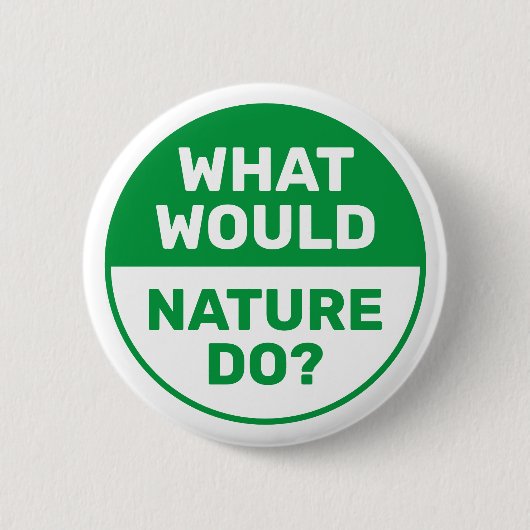 Milieu "Wat zou Natuur doen?" progressief Ronde Button 5,7 Cm (Voorkant)